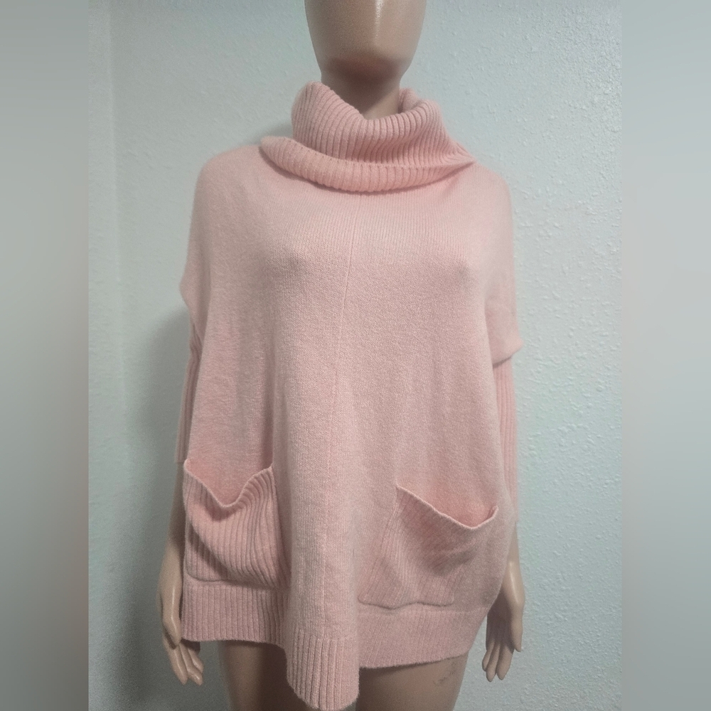 Cozy Pink Cowl Neck Sweater
